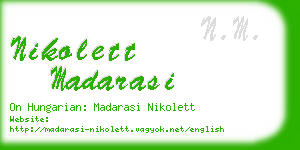 nikolett madarasi business card